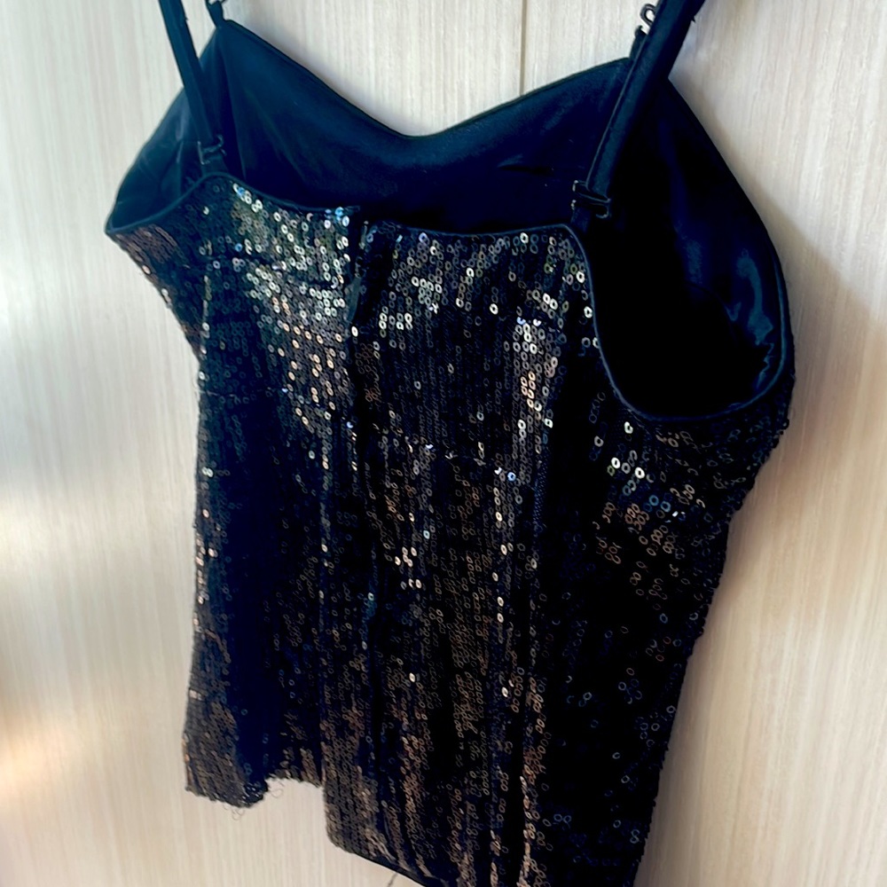 Stunning Black Sequin Corset Tank Top - Picture 8 of 8